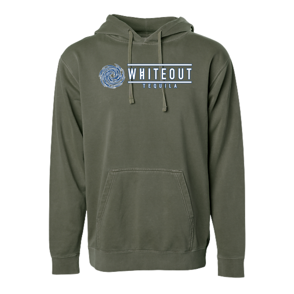White Out Tequila French Terry Hoodie - Agave Grove Olive