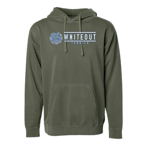 White Out Tequila French Terry Hoodie - Agave Grove Olive