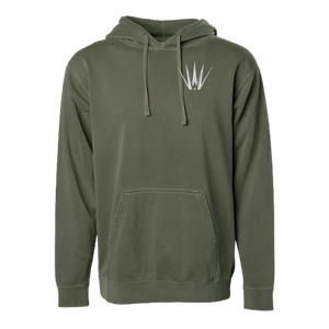 White Out Tequila French Terry Hoodie - Agave Grove Olive