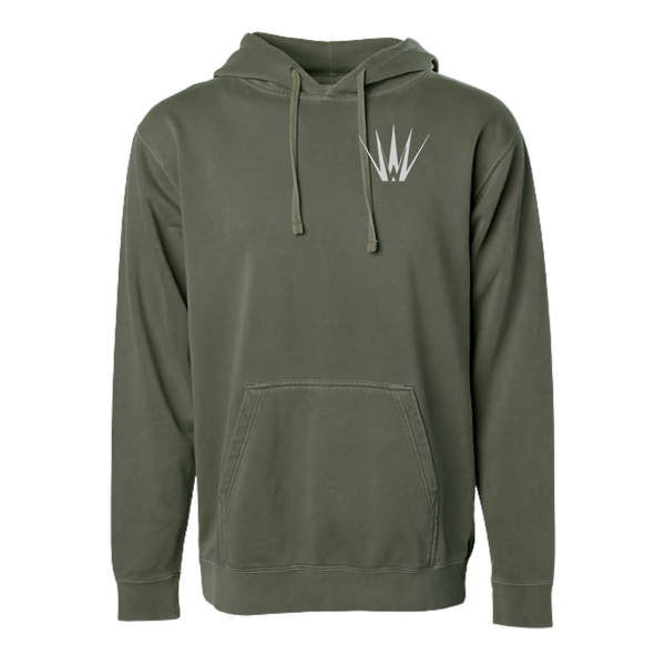 White Out Tequila French Terry Hoodie - Agave Grove Olive