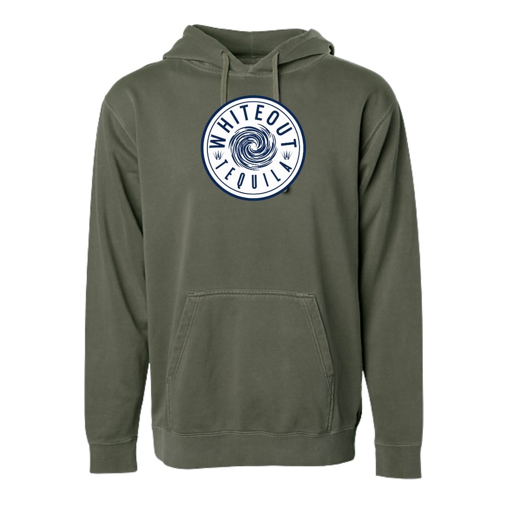 White Out Tequila French Terry Hoodie - Agave Grove Olive