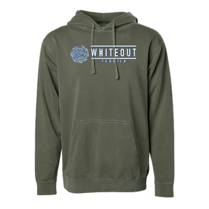 White Out Tequila French Terry Hoodie - Agave Grove Olive