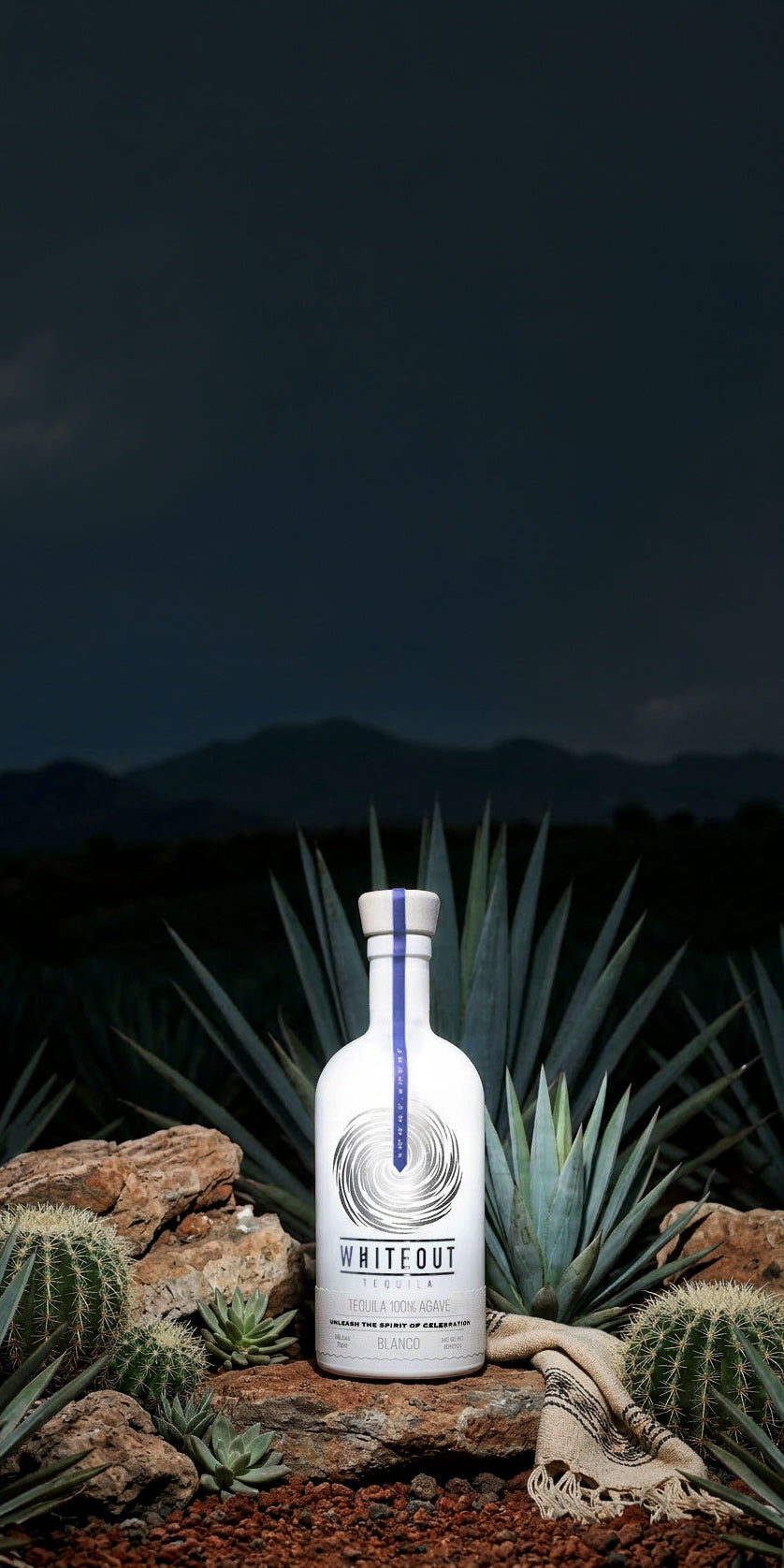 Whiteout Tequila Blanco in Jalisco landscape